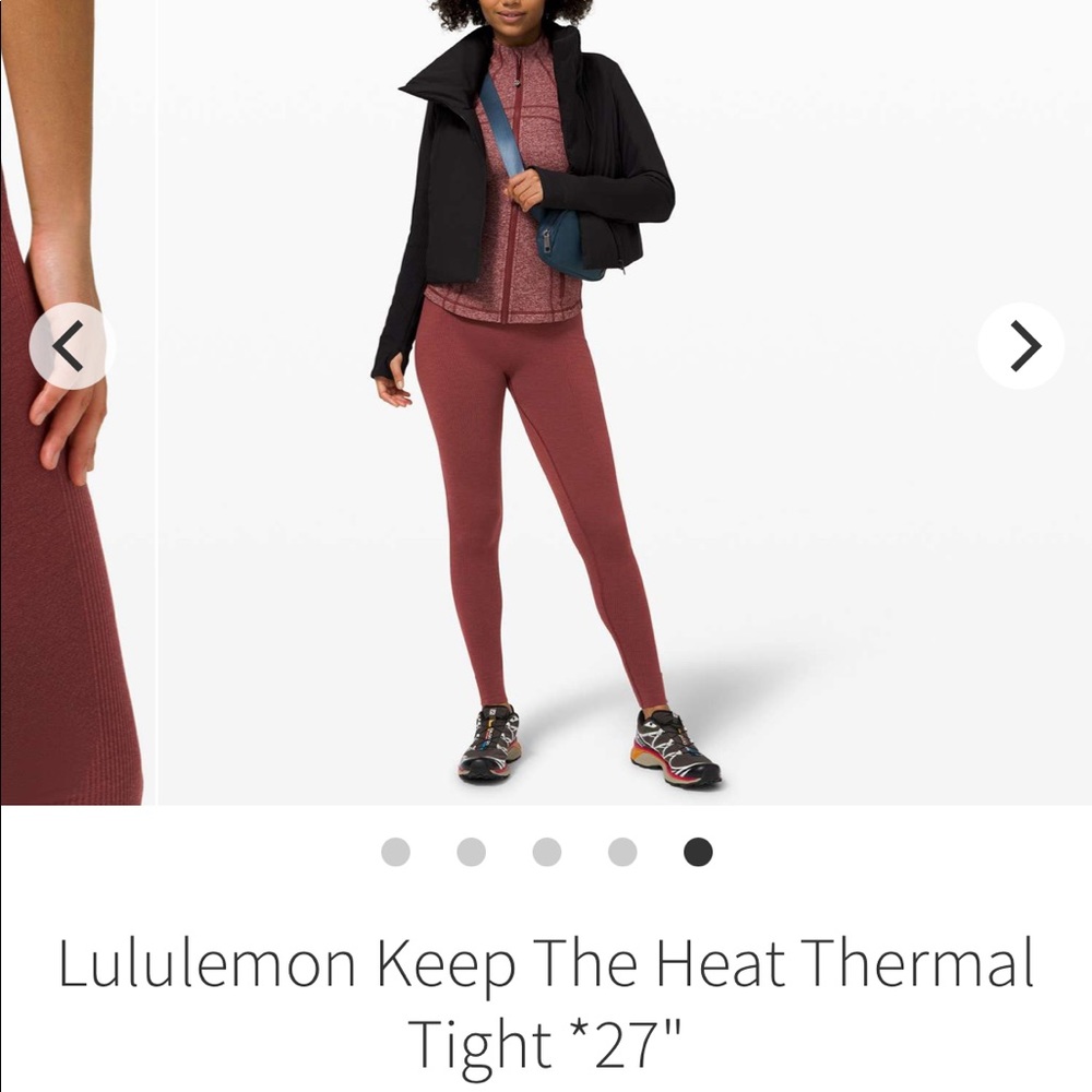 Lululemon Keep The Heat 27” Running Tights Large